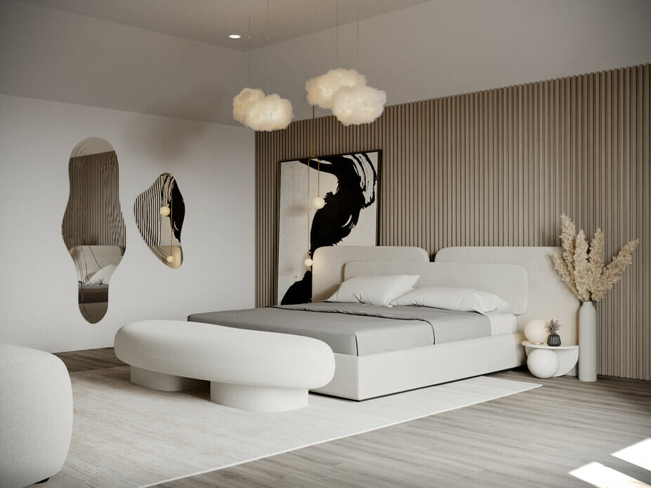 luxury bedroom furniture in a japandi interior farzaneh k